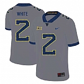 West Virginia Mountaineers 2 Ka'Raun White Gray College Football Jersey Dzhi,baseball caps,new era cap wholesale,wholesale hats